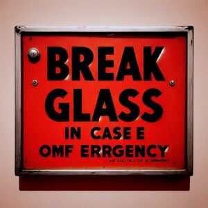 Break the glass Vinyl Decal